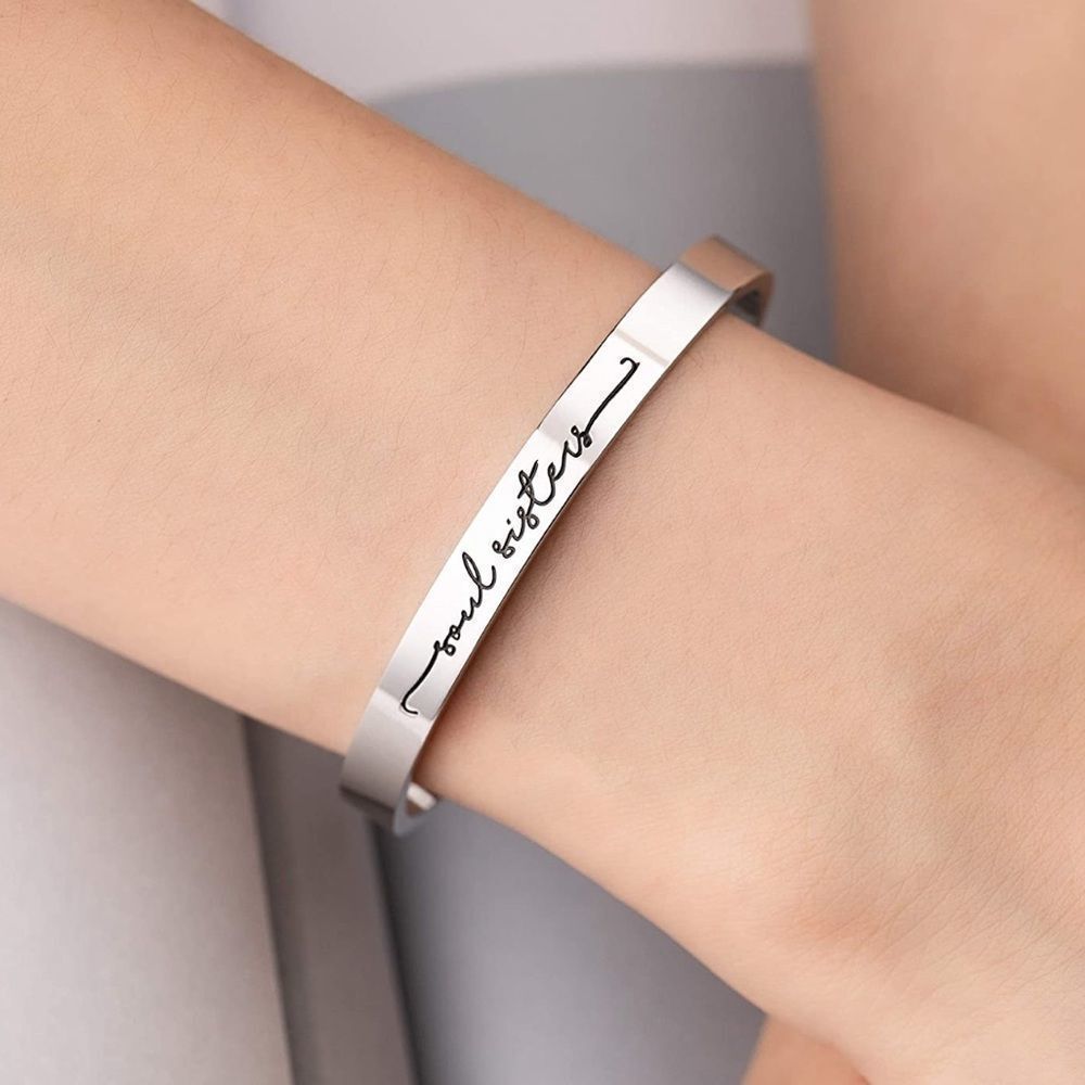 NWT Sterling Silver Soul Sister Cuff Bracelet